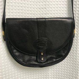 Oroton Australia VTG Leather Crossbody Black Bag